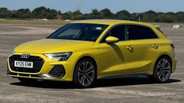 Audi A3 long term - front 3/4 on a test track